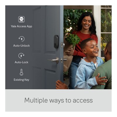 Yale Approach Lock with Wi-Fi Bridge, Black Suede